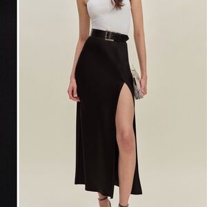 Reformation Black Maxi Skirt